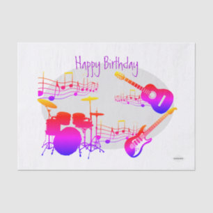 Musician Graphic Gift Tissue Design HAMbyWG Tissue Paper