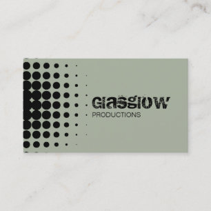 Musician Grunge Halftone Slate Gray Business Card