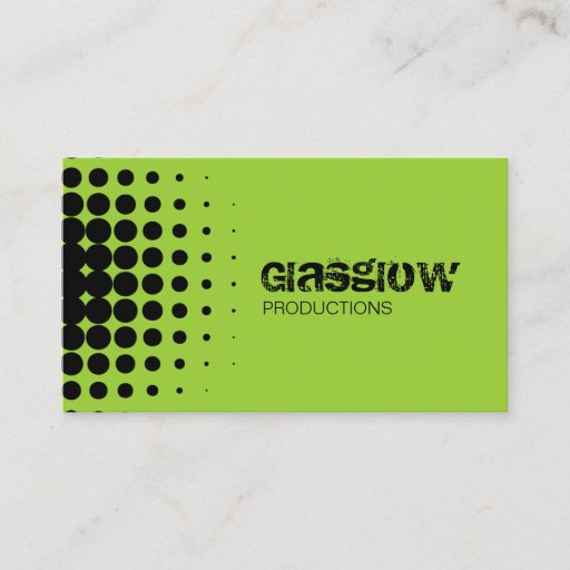 Customizable Grunge Halftone Light Green Business Cards