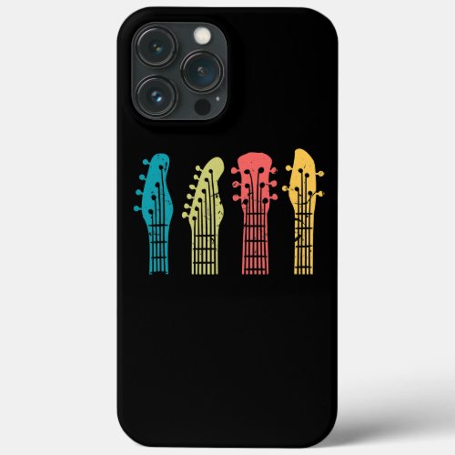 Musician Guitar Lover Guitarist Retro Sunset iPhone 13 Pro Max Case