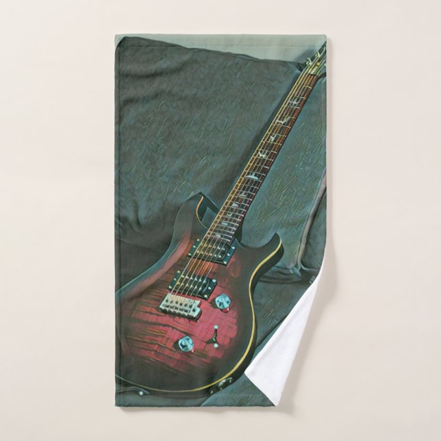 musician guitar lovers gift hand towel  (Hand Towel)