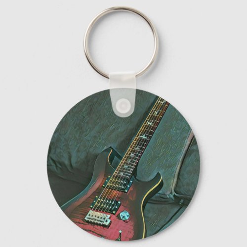 musician guitar lovers gift keychain