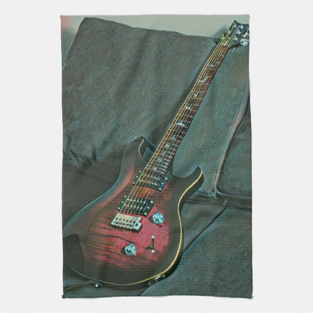 musician guitar lovers gift kitchen towel (Vertical)
