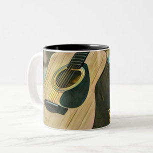 musician guitar lovers gift Two-Tone coffee mug