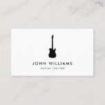 Musician Guitar Minimalist Modern Business Card at Zazzle