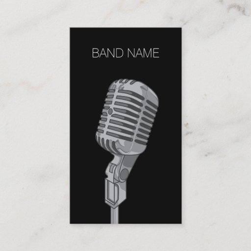 Customizable Musician Guitarist Singer Band Artist Publicity Business Card