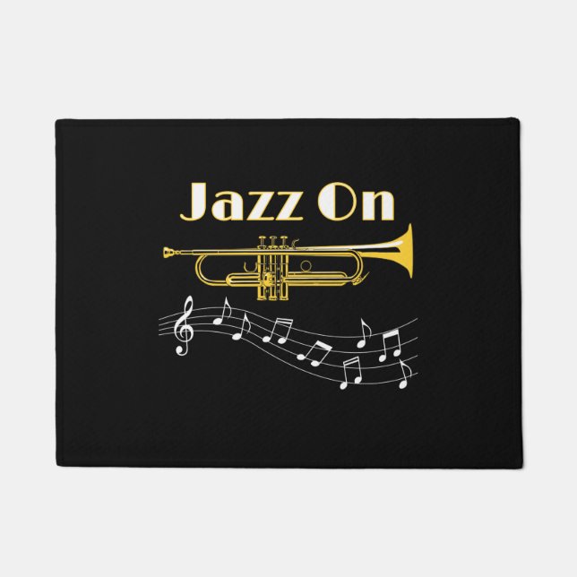 Musician Jazz On Trumpet Player Doormat (Front)