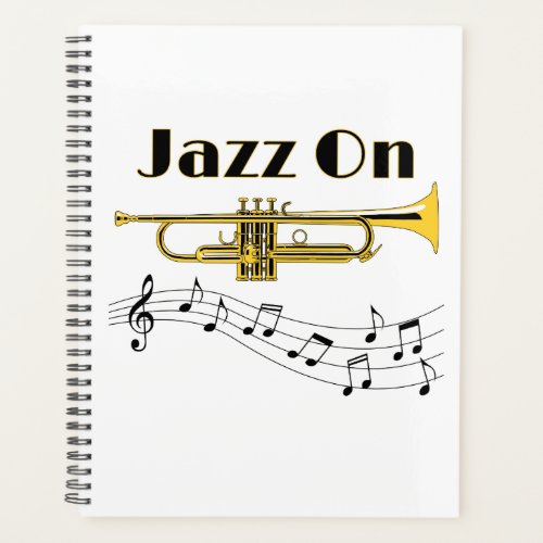Musician Jazz On Trumpet Player Planner