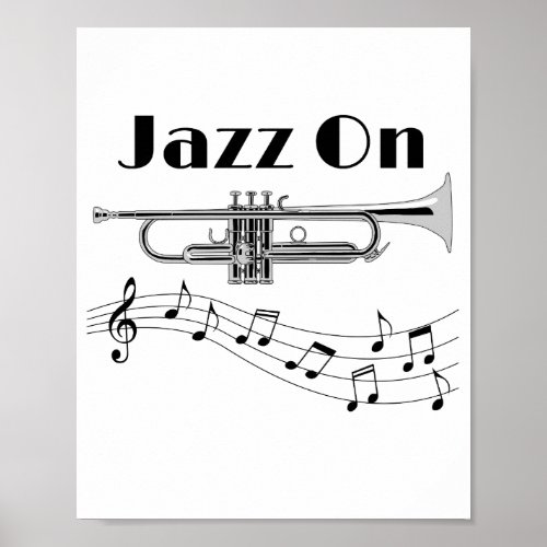 Musician Jazz On Trumpet Player Poster