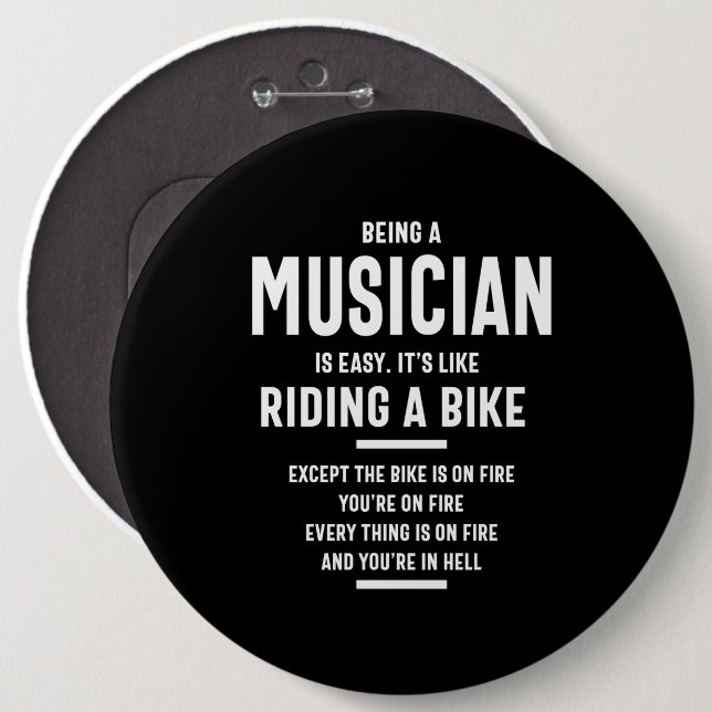 Musician Job Title Gift Button (Front & Back)