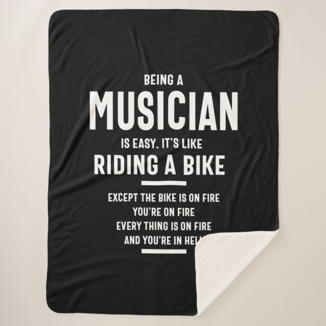 Musician Job Title Gift Sherpa Blanket (Front)
