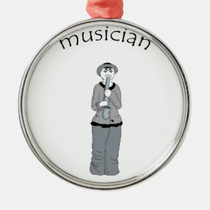 musician metal ornament