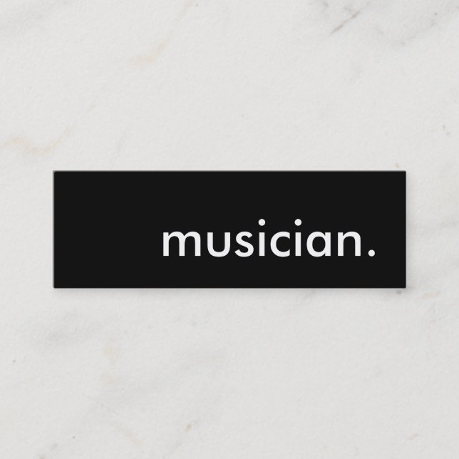 musician. mini business card (Front)
