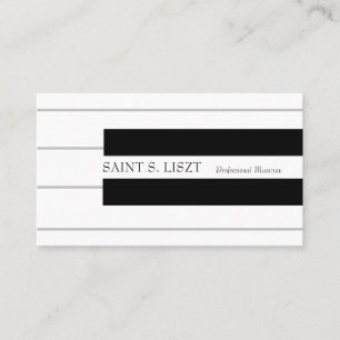 Musician, Minimal Music Piano theme Business Card