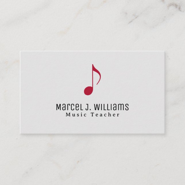 Musician Minimalist Professional Card (Front)