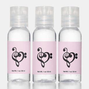 Musician Music Heart - Treble Bass Clef Hand Sanitizer