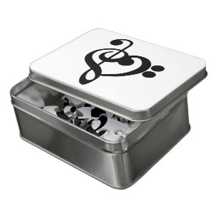 Musician Music Heart - Treble Bass Clef Jigsaw Puzzle