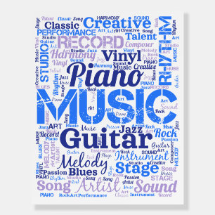 Musician Music Lover Word Cloud Foam Board
