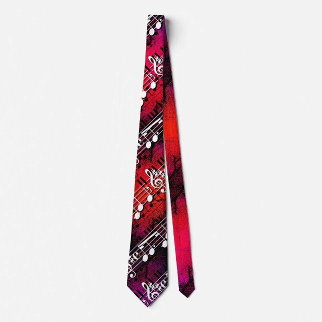 Musician Music Notes Neck Tie (Front)