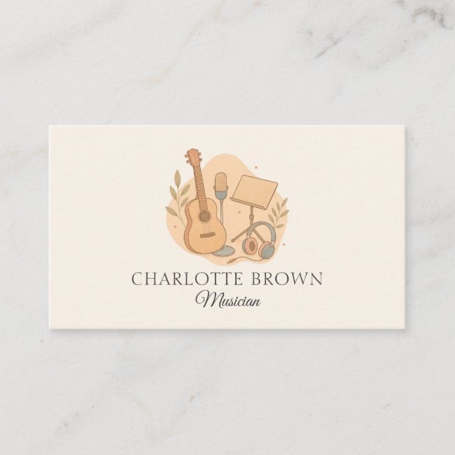 Musician Music Performance Singer Instrument Business Card