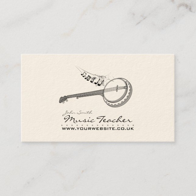 Musician/Music Teacher Business Card (Front)