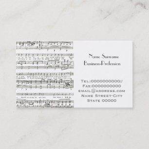 musician, music tutor business card