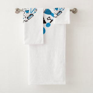Musician Musical Instrument Heart Tool Bath Towel Set