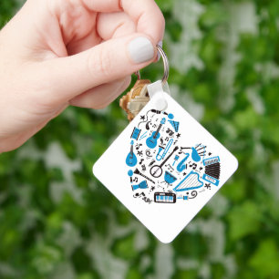 Musician Musical Instrument Heart Tool Keychain