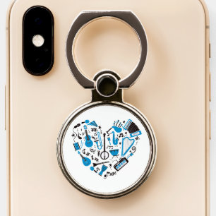 Musician Musical Instrument Heart Tool Phone Ring Stand