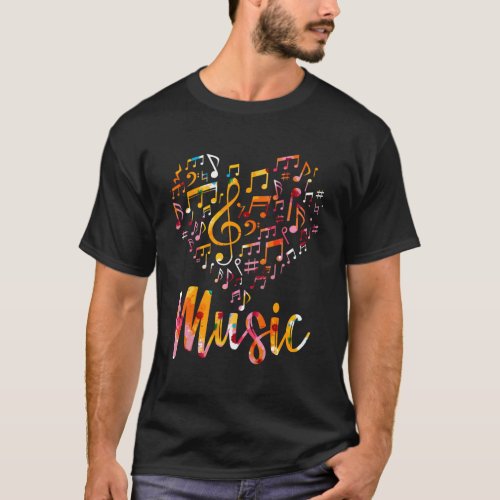 Musician Musical Instrument Music Notes Treble Cle T_Shirt