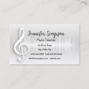 Musician Musical Music Notes Teacher Band Singer Business Card