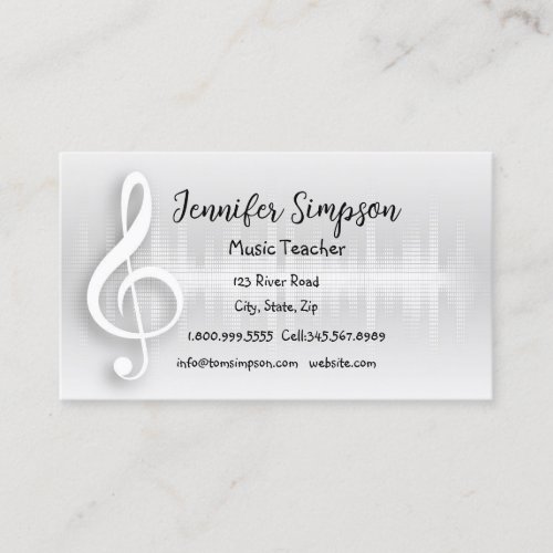 Musician Musical Music Notes Teacher Band Singer  Business Card