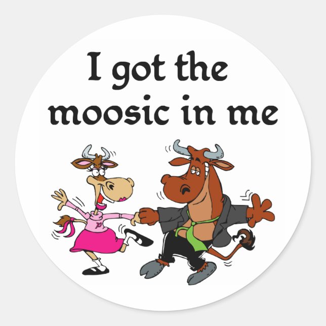 Musician or Dancer T-shirts and Gifts Classic Round Sticker (Front)