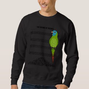 Musician Parrot I Sound Of Silence I Blue-crowned  Sweatshirt