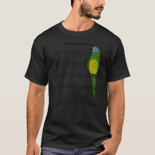 Musician Parrot I Sound Of Silence I Peach fronted T-Shirt