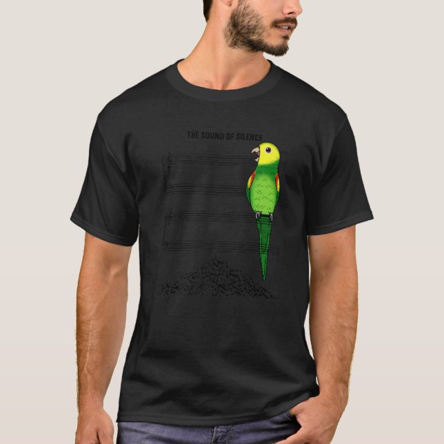 Musician Parrot I Sound Of Silence I Yellow headed T-Shirt (Front)