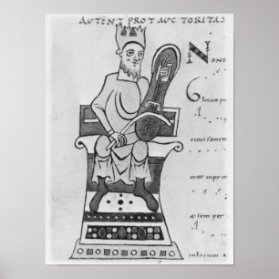 Musician playing a crouth poster