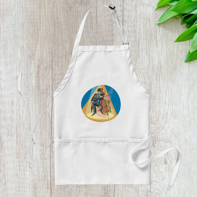 Musician Playing The Chello Adult Apron (Creator Uploaded)