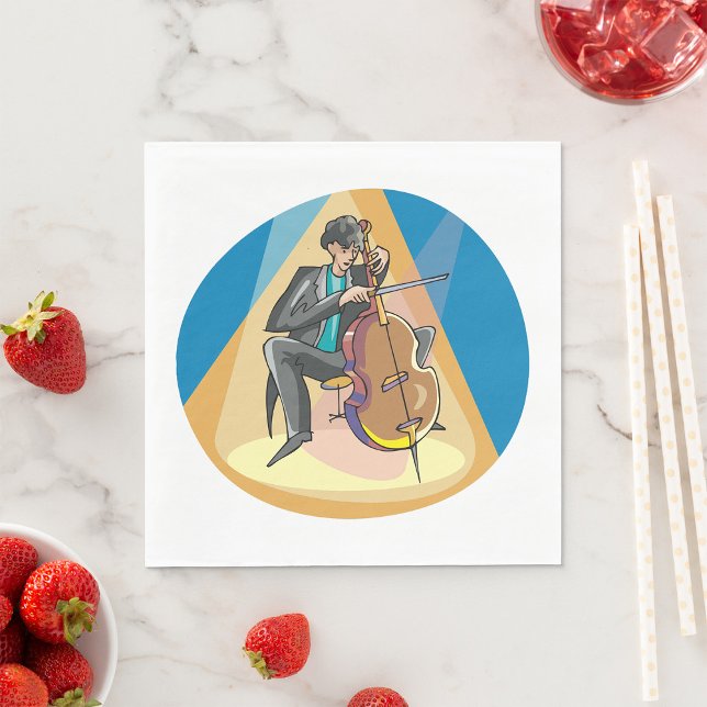 Musician Playing The Chello Napkins (Creator Uploaded)