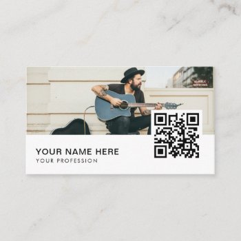 Musician Qr Code  Business Car Business Card by _PixMe_ at Zazzle
