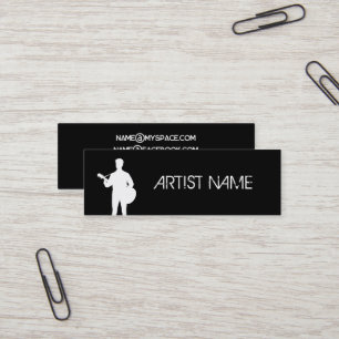 Musician Singer Guitarist Artist Star Publicity Mini Business Card