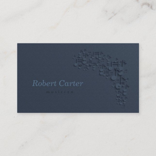 Musician Singer Orchestra Note Music Business Card (Front)