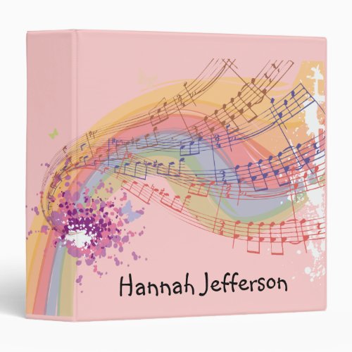 Musician Singer Personalized Music Book 3 Ring Binder
