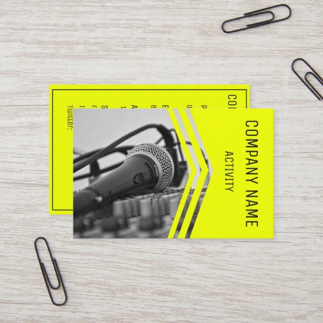 Musician/Sound Engineer/Singer Business Card (Front/Back In Situ)