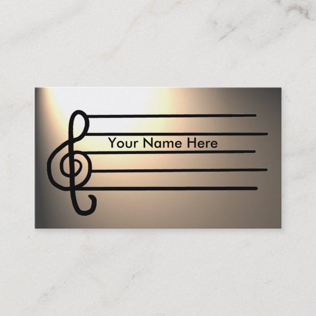 Musician stagelight customizable business cards (Front)