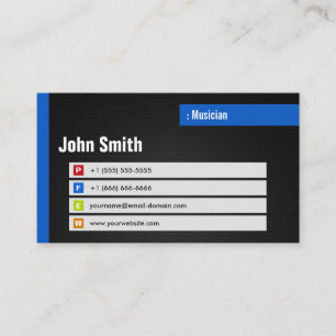 Musician - Stylish Theme QR Code Business Card