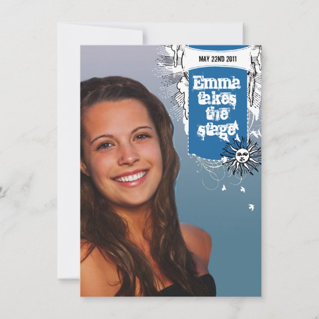 Musician Theater Graduation Invitation (Front)