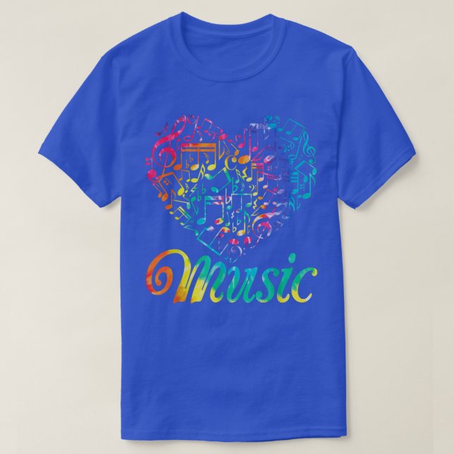Musician Tie Dye Musical Instrument Music Notes Tr T-Shirt (Design Front)