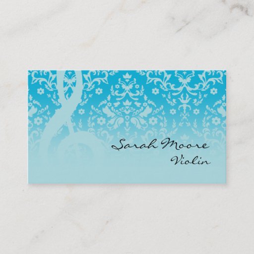 Customizable Treble Clef Music Business Card
