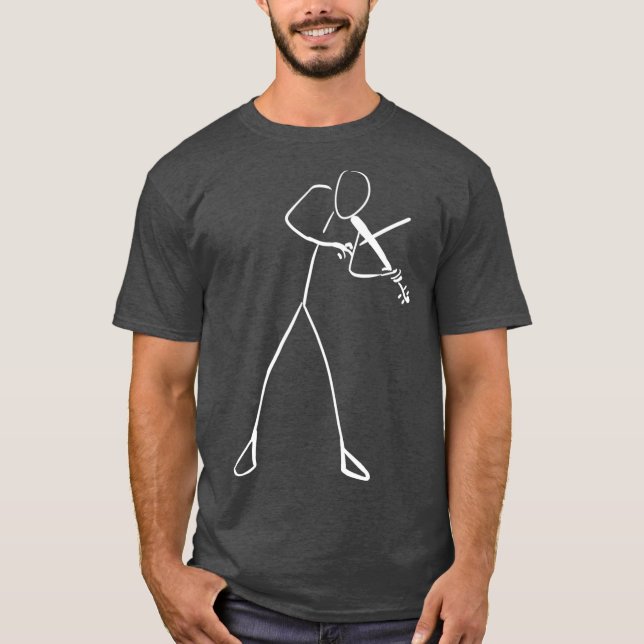 Musician Violin Player Minimalist Violin Music T-Shirt (Front)